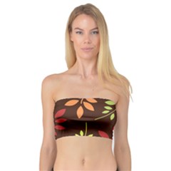 Leaves Foliage Pattern Design Bandeau Top by Mariart