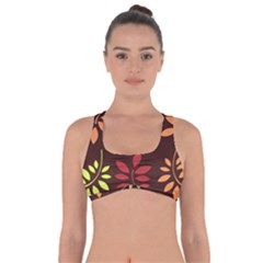 Leaves Foliage Pattern Design Got No Strings Sports Bra by Mariart