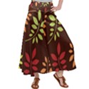 Leaves Foliage Pattern Design Satin Palazzo Pants View1