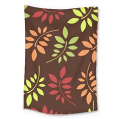 Leaves Foliage Pattern Design Large Tapestry by Mariart