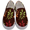 Leaves Foliage Pattern Design Men s Canvas Slip Ons View1