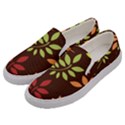 Leaves Foliage Pattern Design Men s Canvas Slip Ons View2