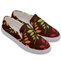 Leaves Foliage Pattern Design Men s Canvas Slip Ons View3