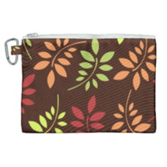 Leaves Foliage Pattern Design Canvas Cosmetic Bag (xl) by Mariart