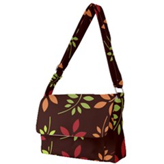 Leaves Foliage Pattern Design Full Print Messenger Bag