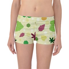 Leaves Background Leaf Boyleg Bikini Bottoms by Mariart