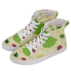 Leaves Background Leaf Men s Hi-top Skate Sneakers by Mariart