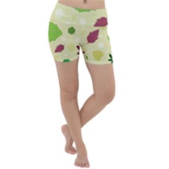 Leaves Background Leaf Lightweight Velour Yoga Shorts