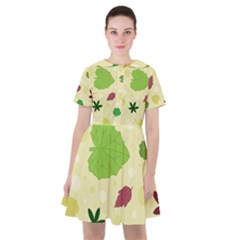 Leaves Background Leaf Sailor Dress