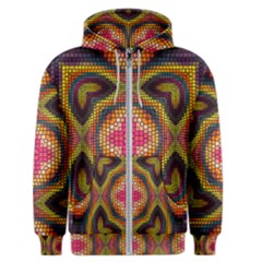 Kaleidoscope Art Pattern Ornament Men s Zipper Hoodie by Pakrebo