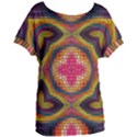 Kaleidoscope Art Pattern Ornament Women s Oversized Tee View1