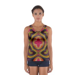 Kaleidoscope Art Pattern Ornament Sport Tank Top  by Pakrebo