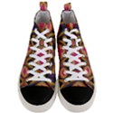 Kaleidoscope Art Pattern Ornament Men s Mid-Top Canvas Sneakers View1