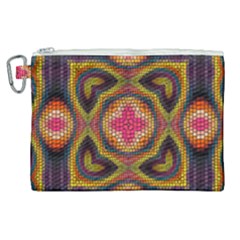 Kaleidoscope Art Pattern Ornament Canvas Cosmetic Bag (xl)