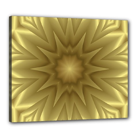 Background Pattern Golden Yellow Canvas 24  X 20  (stretched) by Pakrebo