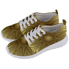 Background Pattern Golden Yellow Men s Lightweight Sports Shoes