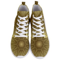 Background Pattern Golden Yellow Men s Lightweight High Top Sneakers by Pakrebo