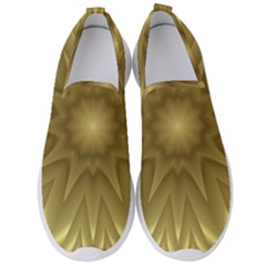 Background Pattern Golden Yellow Men s Slip On Sneakers