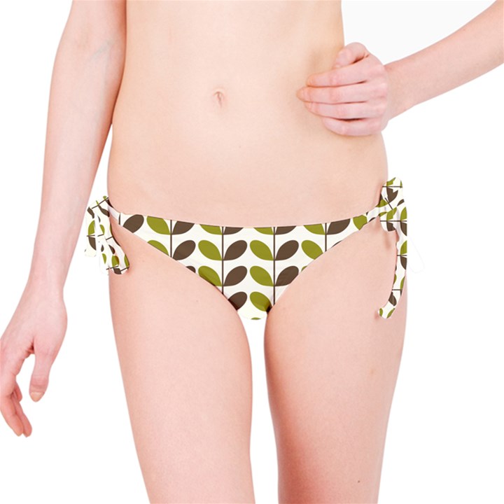 Leaf Plant Pattern Seamless Bikini Bottom