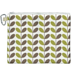 Leaf Plant Pattern Seamless Canvas Cosmetic Bag (xxxl)