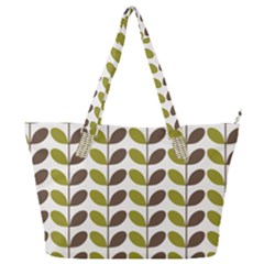 Leaf Plant Pattern Seamless Full Print Shoulder Bag