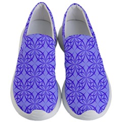 Decor Pattern Blue Curved Line Women s Lightweight Slip Ons by Pakrebo