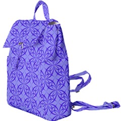 Decor Pattern Blue Curved Line Buckle Everyday Backpack