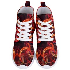 Background Fractal Abstract Women s Lightweight High Top Sneakers