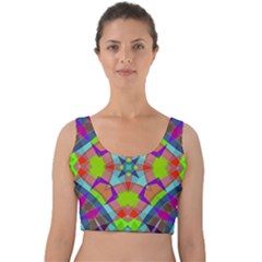 Farbenpracht Kaleidoscope Pattern Velvet Crop Top