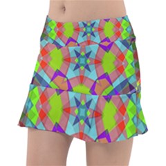 Farbenpracht Kaleidoscope Pattern Tennis Skirt