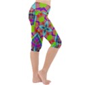 Farbenpracht Kaleidoscope Pattern Lightweight Velour Cropped Yoga Leggings View3