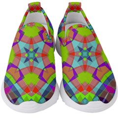 Farbenpracht Kaleidoscope Pattern Kids  Slip On Sneakers