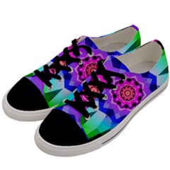 Ornament Kaleidoscope Men s Low Top Canvas Sneakers by Pakrebo