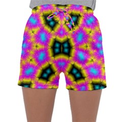 Background Fractal Structure Sleepwear Shorts by Pakrebo