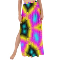 Background Fractal Structure Maxi Chiffon Tie-up Sarong by Pakrebo