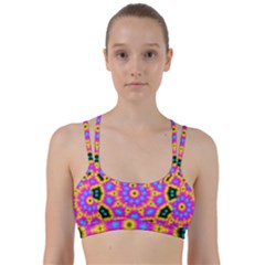 Background Fractal Structure Line Them Up Sports Bra by Pakrebo