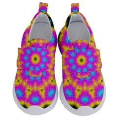 Background Fractal Structure Kids  Velcro No Lace Shoes