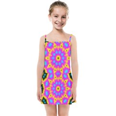 Background Fractal Structure Kids  Summer Sun Dress by Pakrebo