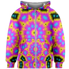 Background Fractal Structure Kids  Zipper Hoodie Without Drawstring by Pakrebo