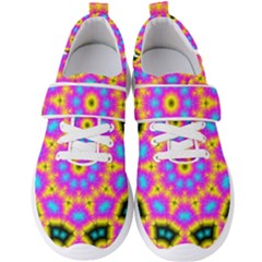 Background Fractal Structure Men s Velcro Strap Shoes