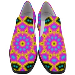 Background Fractal Structure Slip On Heel Loafers