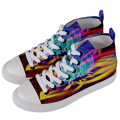 Colorful Chakra Lsd Spirituality Women s Mid-top Canvas Sneakers