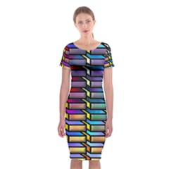 Pattern Background Creativity Classic Short Sleeve Midi Dress by Pakrebo