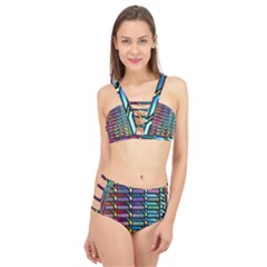 Pattern Background Creativity Cage Up Bikini Set