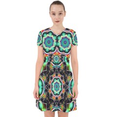 Fractal Chaos Symmetry Psychedelic Adorable In Chiffon Dress