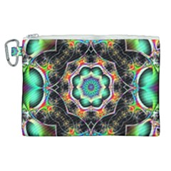 Fractal Chaos Symmetry Psychedelic Canvas Cosmetic Bag (xl)