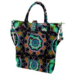 Fractal Chaos Symmetry Psychedelic Buckle Top Tote Bag