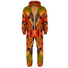 Fractals Graphic Fantasy Colorful Hooded Jumpsuit (men)  by Pakrebo