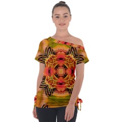 Fractals Graphic Fantasy Colorful Tie-up Tee