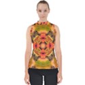 Fractals Graphic Fantasy Colorful Mock Neck Shell Top View1